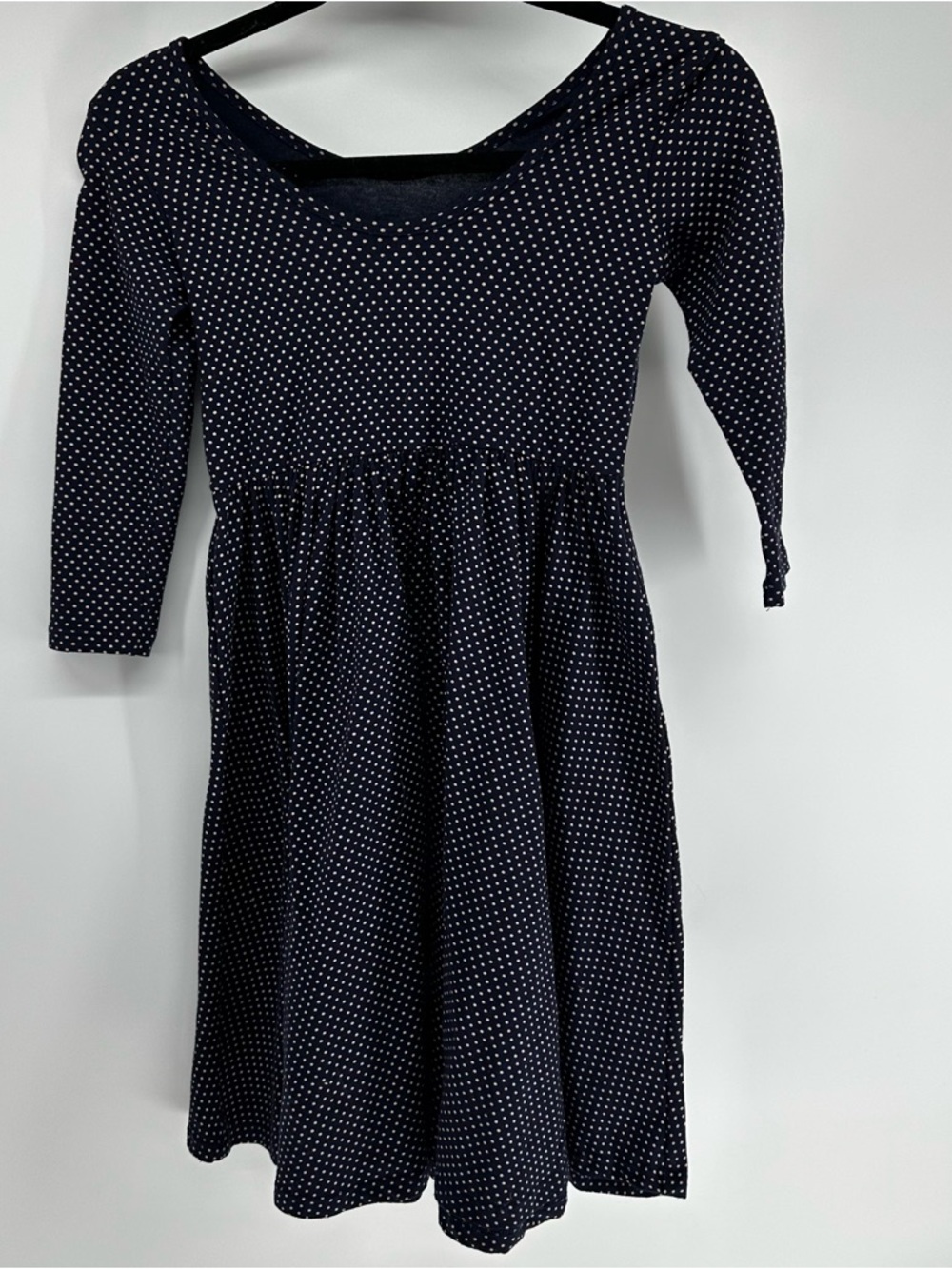 Alice + Ames Navy Polka Dot Dress Girls Size 10 Long Sleeve Twirl